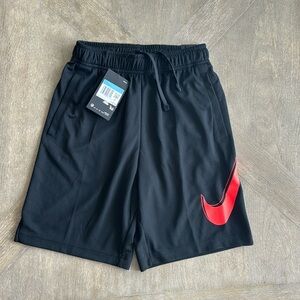 Nike Boys Size Medium Dri-fit Training Mesh Short with Orange Swoosh